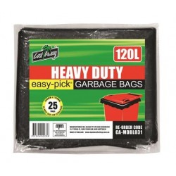 GARBAGE BAGS HEAVY DUTY BLACK 25S