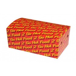 HOT FOOD 2 GO MEDIUM CARDBOARD SNACK CONTAINER...