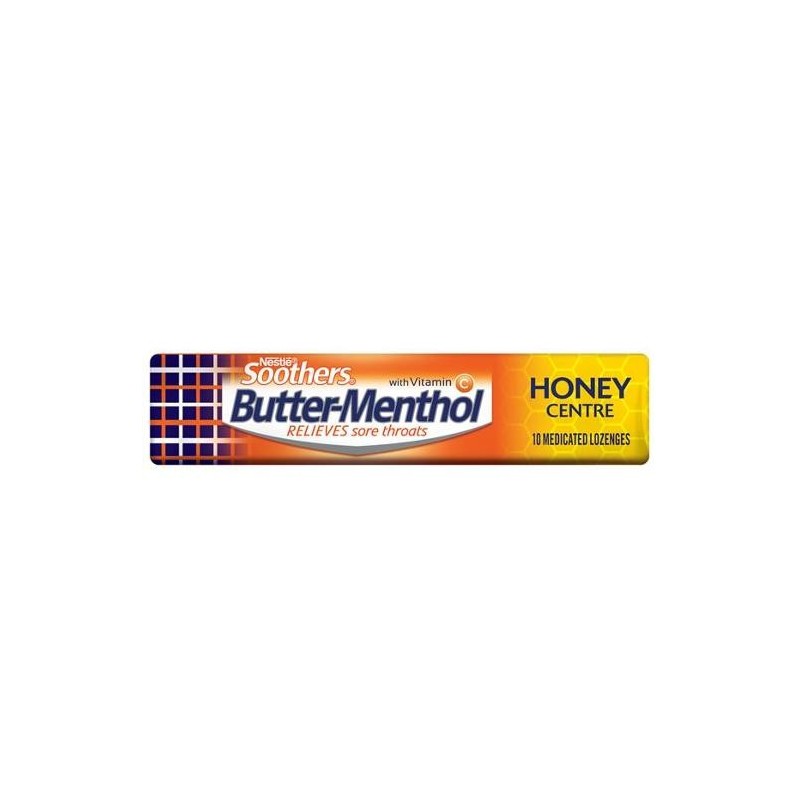 BUTTER MENTHOL HONEY MEDICATED LOZENGES STICK 40GM
