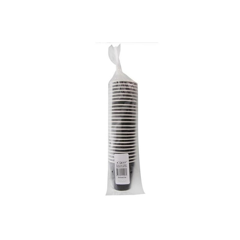 COOLWAVE BLACK CUPS 12OZ 25S