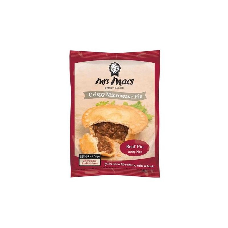 MRS MACS MICROWAVE BEEF PIE 200G