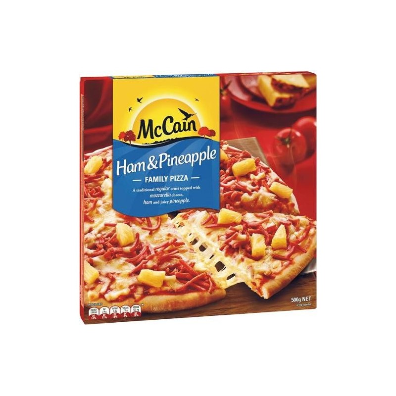 HAM AND PINEAPPLE PIZZA 500GM