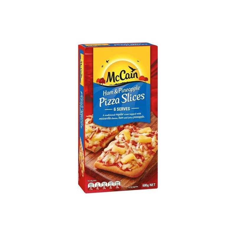 HAME AND PINEAPPLE PIZZA SLICE 600GM