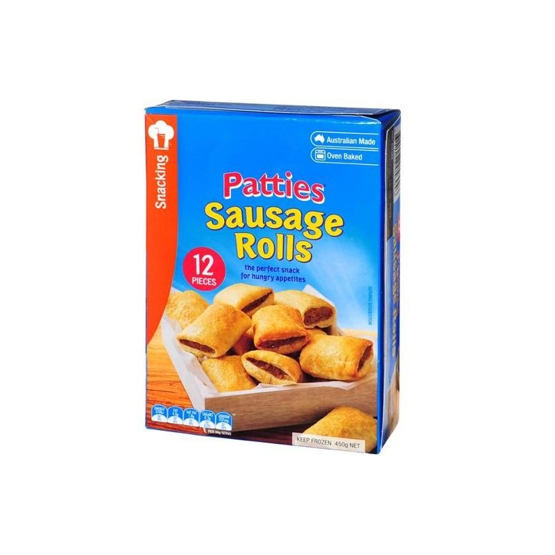 SAUSAGE ROLLS PARTY 12 PACK 450GM SAUSAGE ROLLS PARTY 12 PACK 450GM