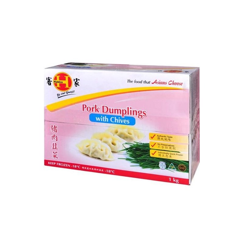 PORK DUMPLINGS WITH CHIVES CATERING PACK 1KG