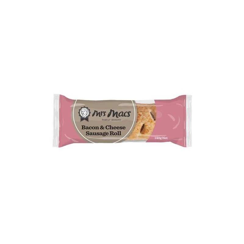 BACON AND CHEESE SAUSAGE ROLL 140GM