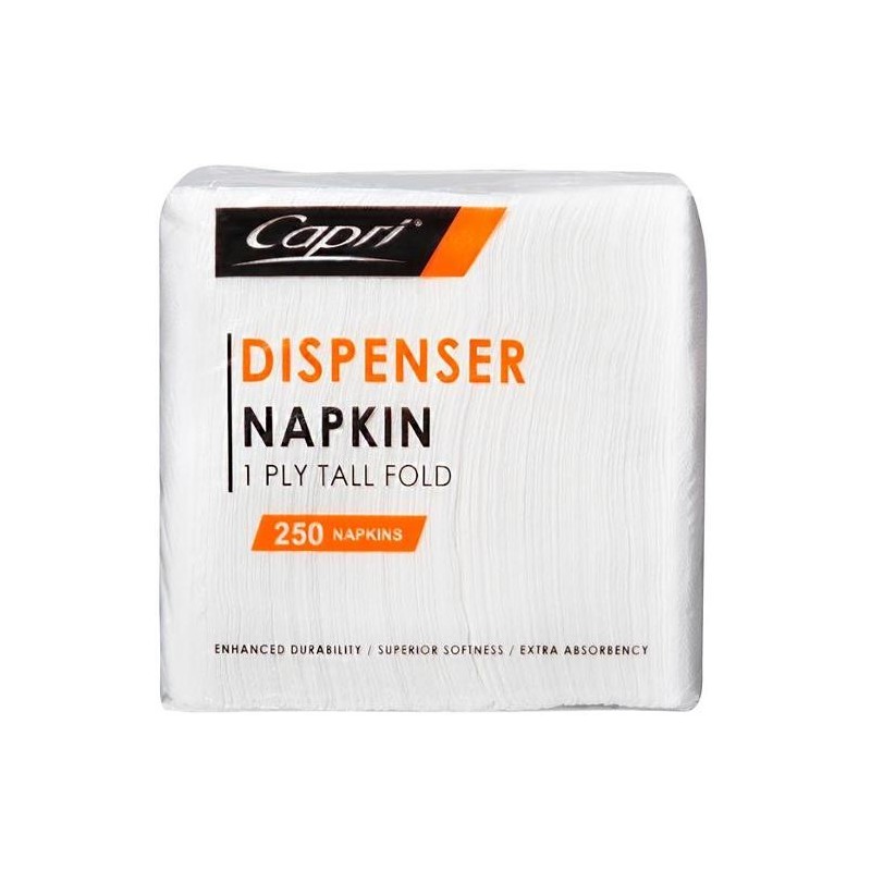 NAPKIN DISPENSER WHITE 1PLY 1EA