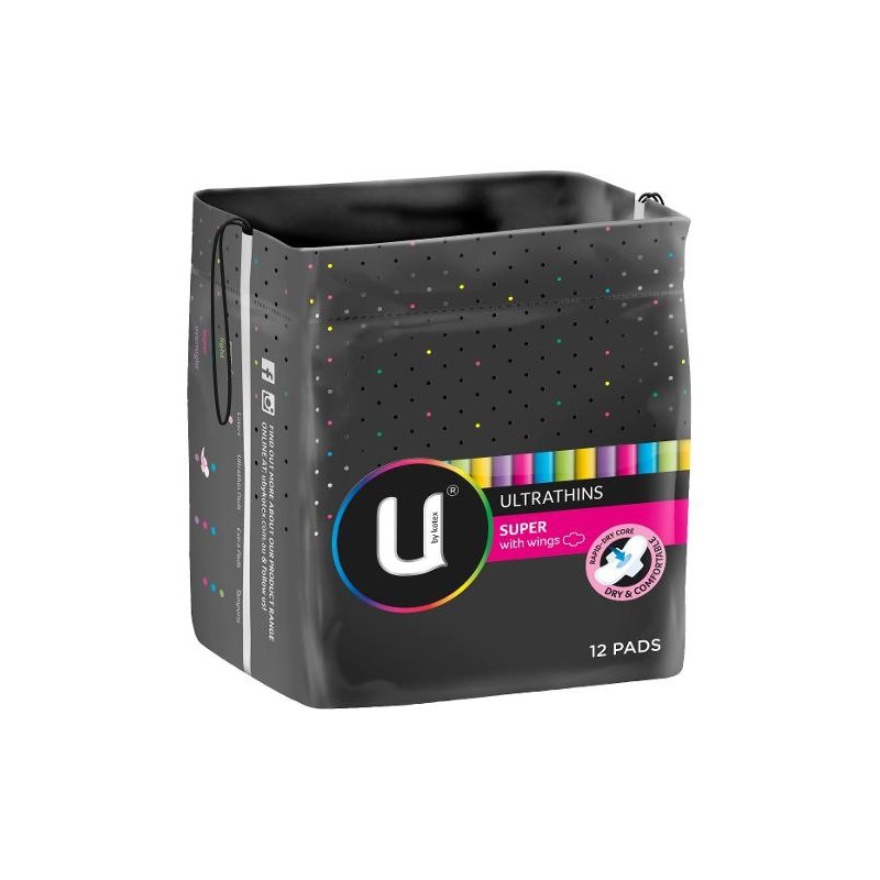 U BY KOTEX PAD U/TH SPR WNG12S