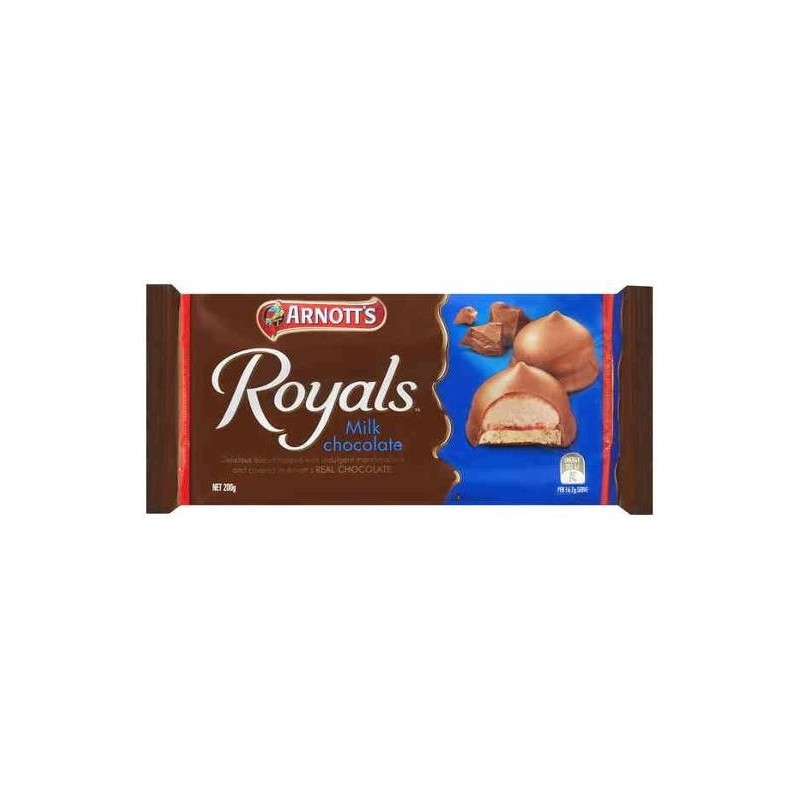 BISCUITS CHOCOLATE ROYALS MILK 200GM