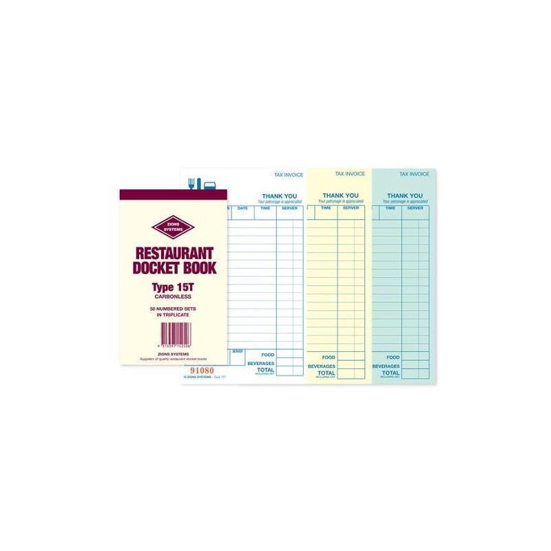 CARBONLESS TRIPLICATE RESTRAURANT...