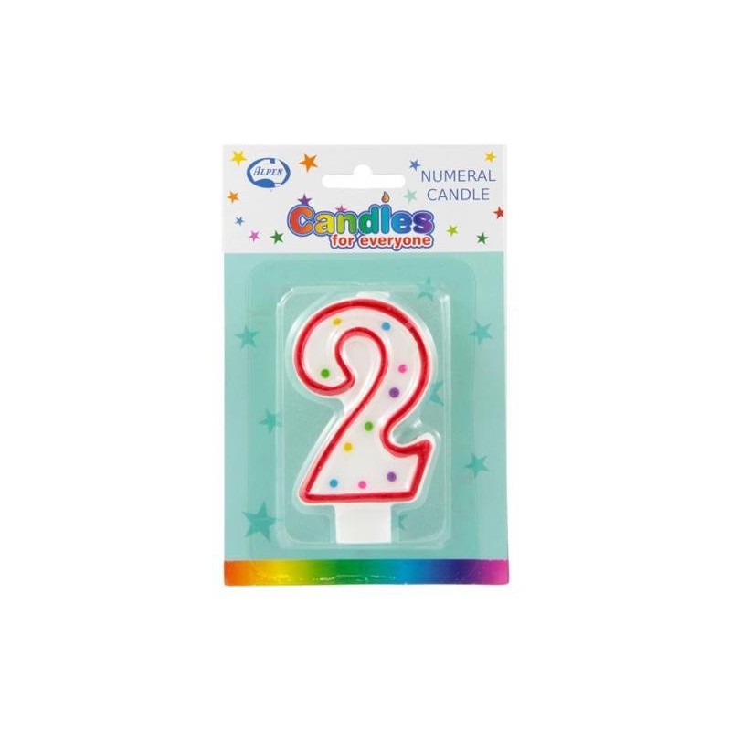 NUMERAL 2 CANDLES 1PK