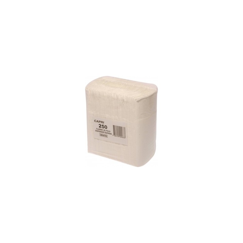 CAPRI NAPKIN DISPENSER WHITE 250S
