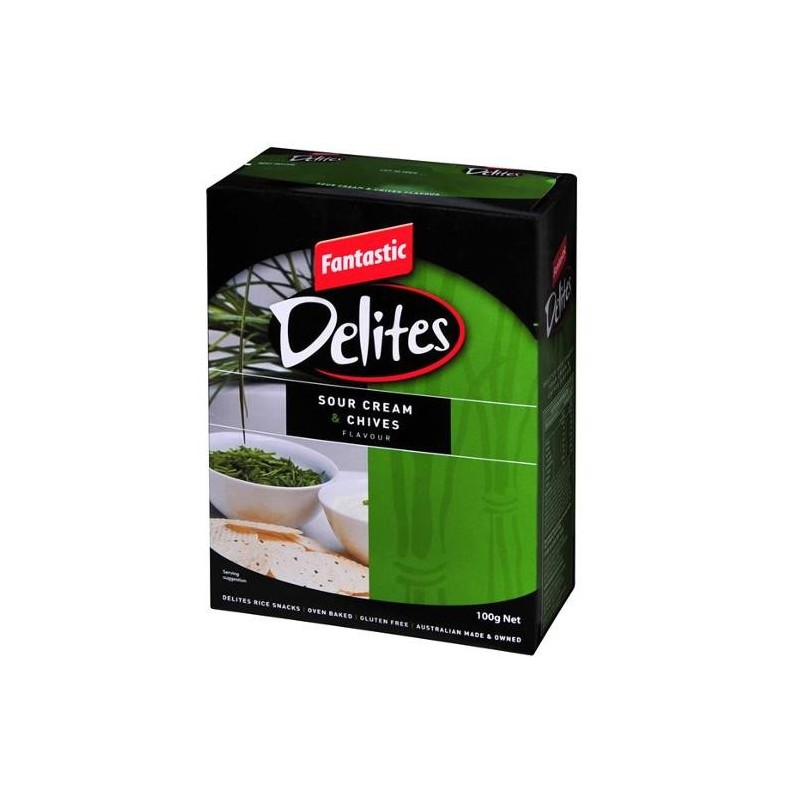 DELITES SOUR CREAM AND CHIVES 100GM