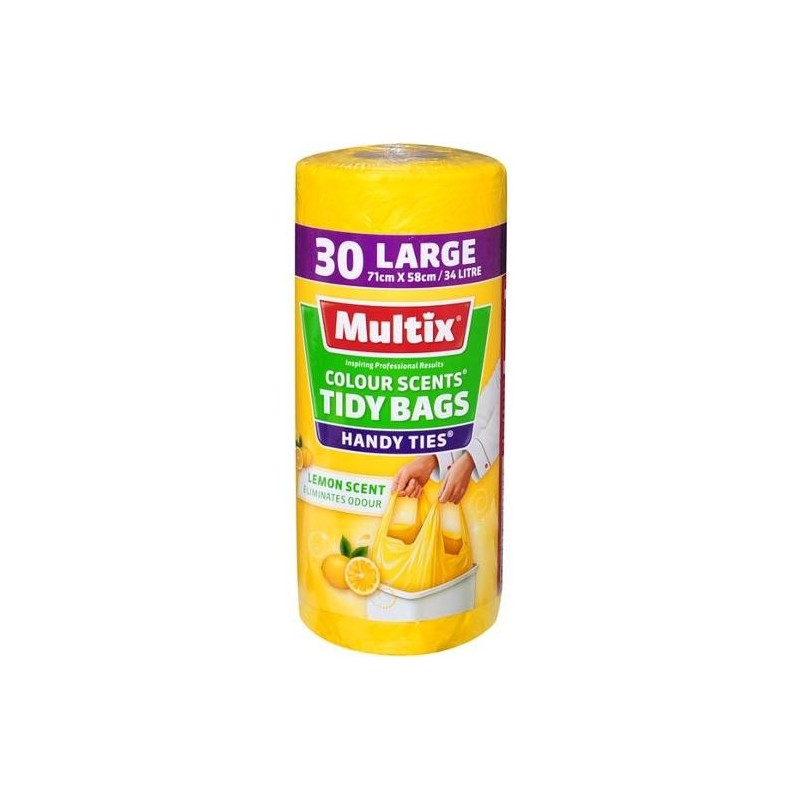 COLOR SCENTS LEMON KITCHEN TIDY BAGS 30S