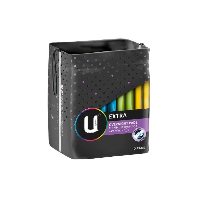 U BY KOTEX OVERNIGHT WINGS 10S