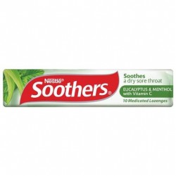 SOOTHERS EUCALYPTUS AND MENTHOL MEDICATED LOZENGES 40GM