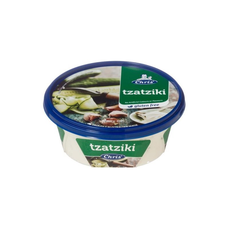 CHRIS DIPS TRADITIONAL TZATZIKI 200GM