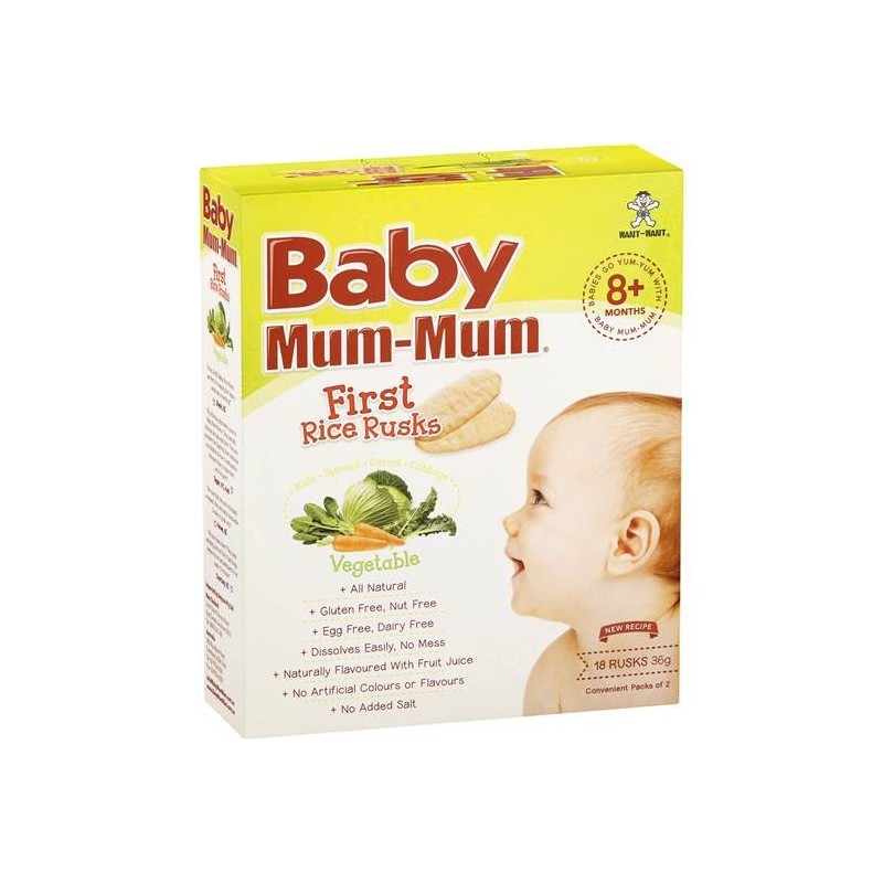 SNACK VEGETABLE RICE RUSK 36GM