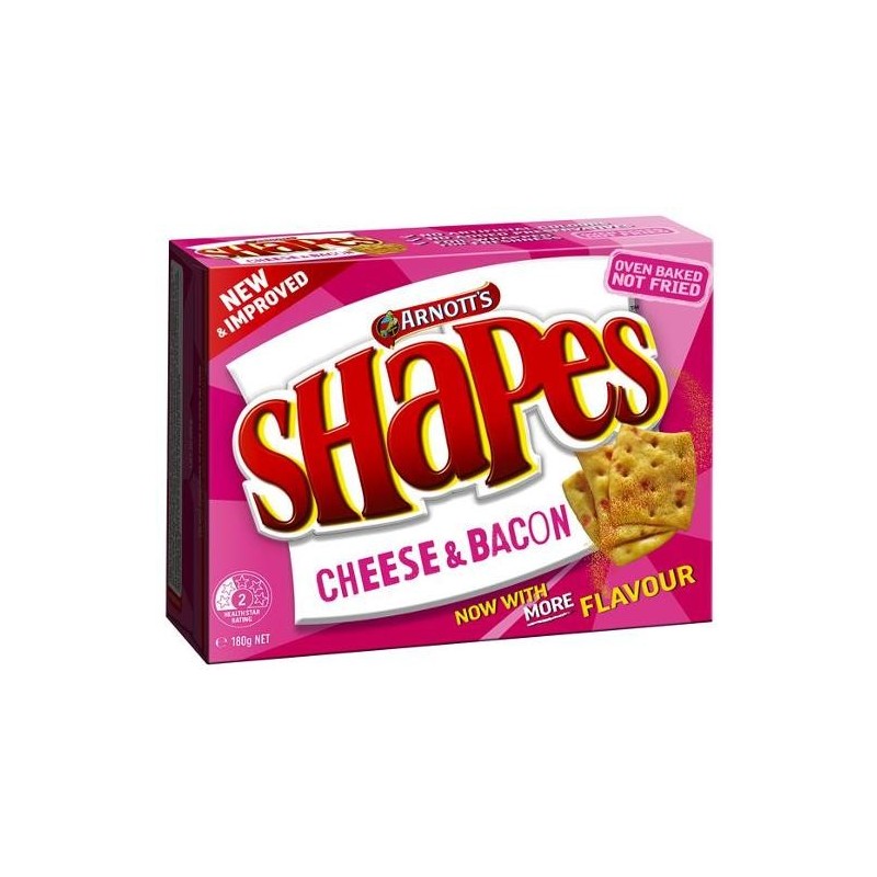 SHAPES CHEESE AND BACON 180GM