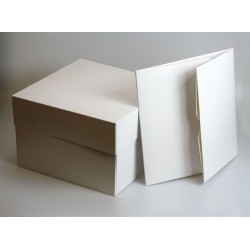 8" PLAIN CAKE BOX WHITE 25'S