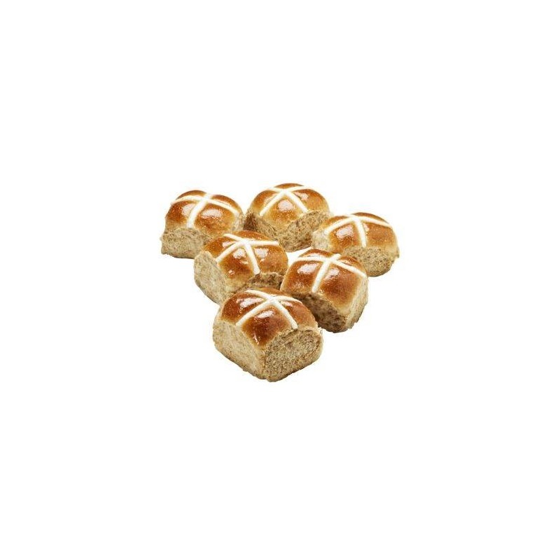 HOT CROSS BUNS FRUIT FREE 6PK