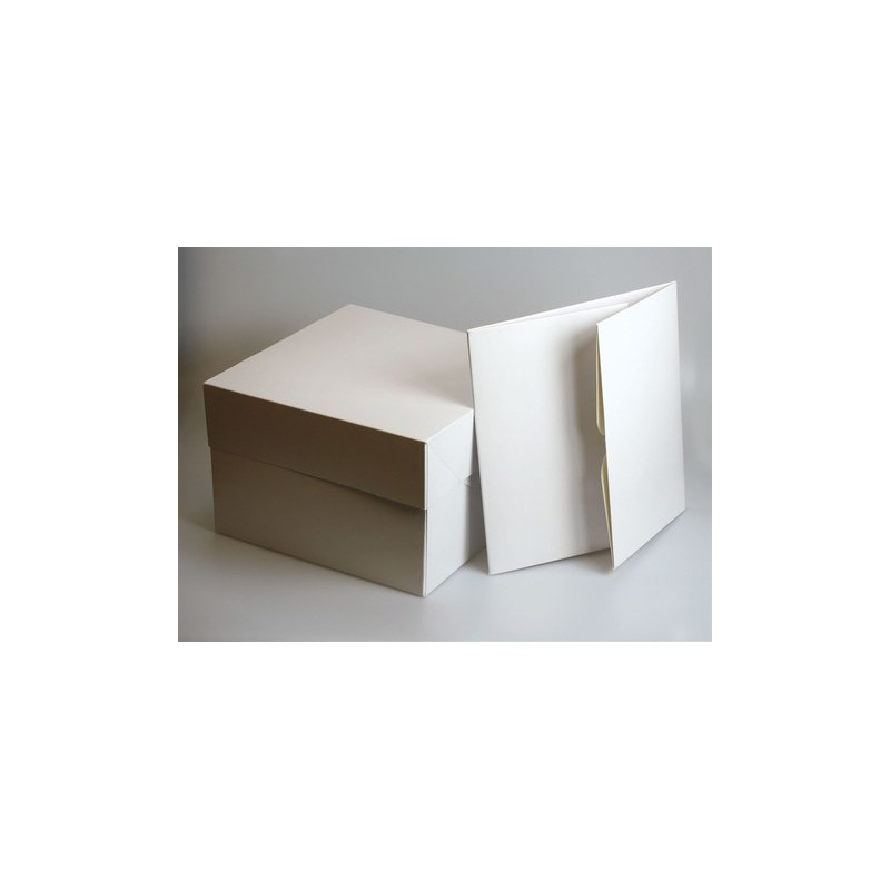 9" PLAIN CAKE BOX WHITE 25'S