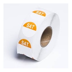 SATURDAY 24MM ROUND REMOVABLE LABELS 1000'S