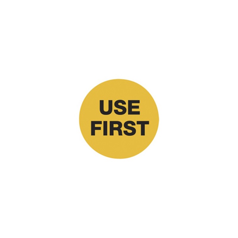LABELS REMOVABLE USE FIRST 40MM ROUND 500'S