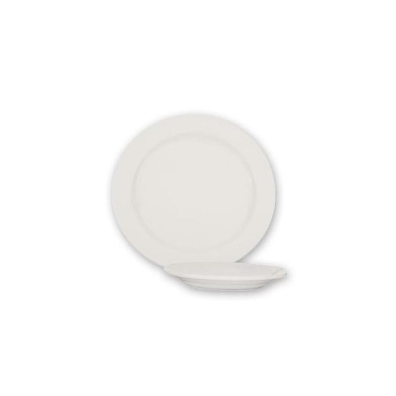 PLATE ROUND WHITE CERAMIC 230MM