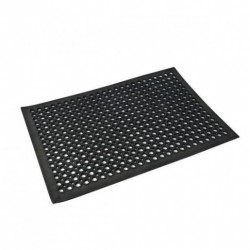 RUBBER MAT FLOOR BLACK 600X900MM