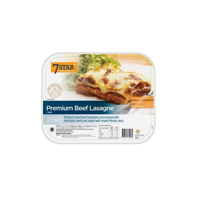 PREMIUM BEEF LASAGNE 2.6KG