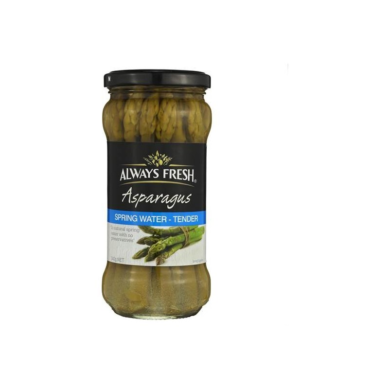ASPARAGUS SPEARS SPRINGWATER 340GM ASPARAGUS SPEARS SPRINGWATER 340GM