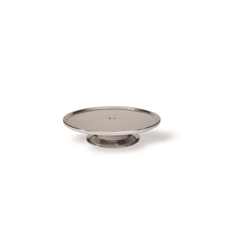 CAKE STAND STAINLESS STEEL LOW