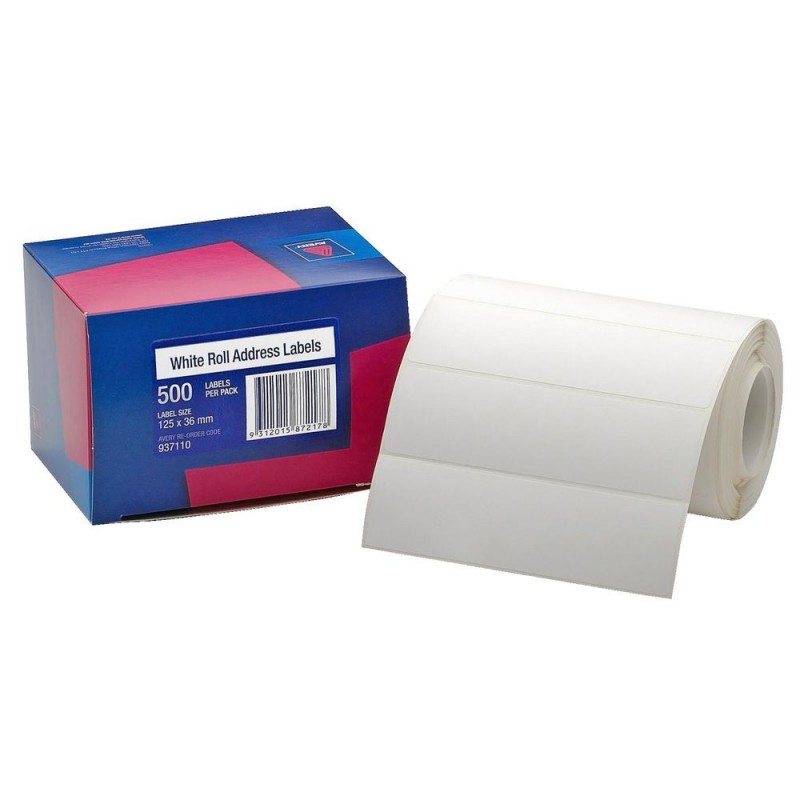 ADDRESS LABELS ROLL 125X36MM 500PK
