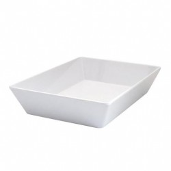DISH MELAMINE WHITE 30X250MM