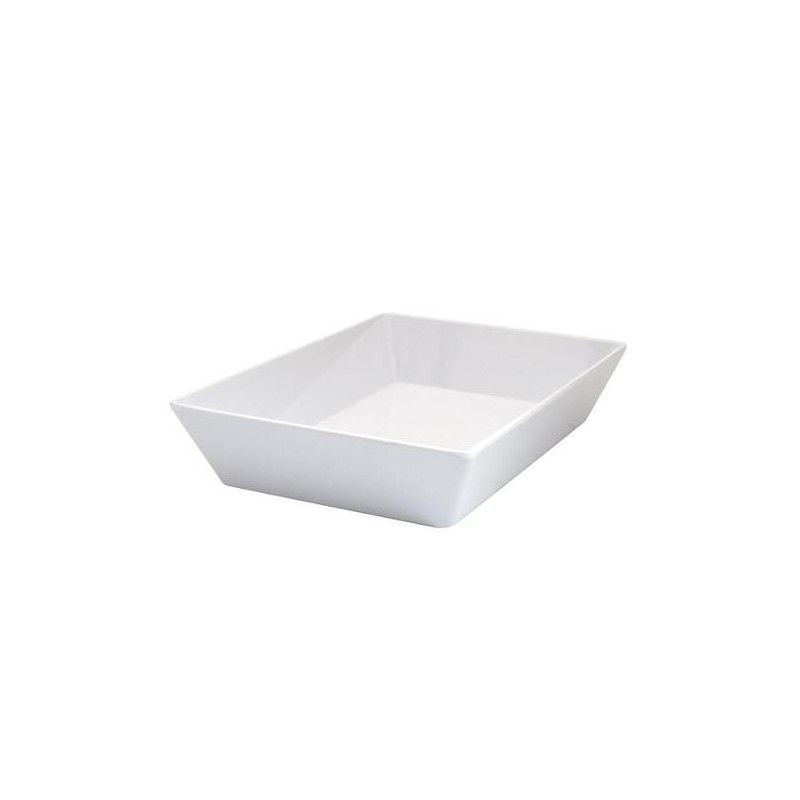 DISH MELAMINE WHITE 30X250MM