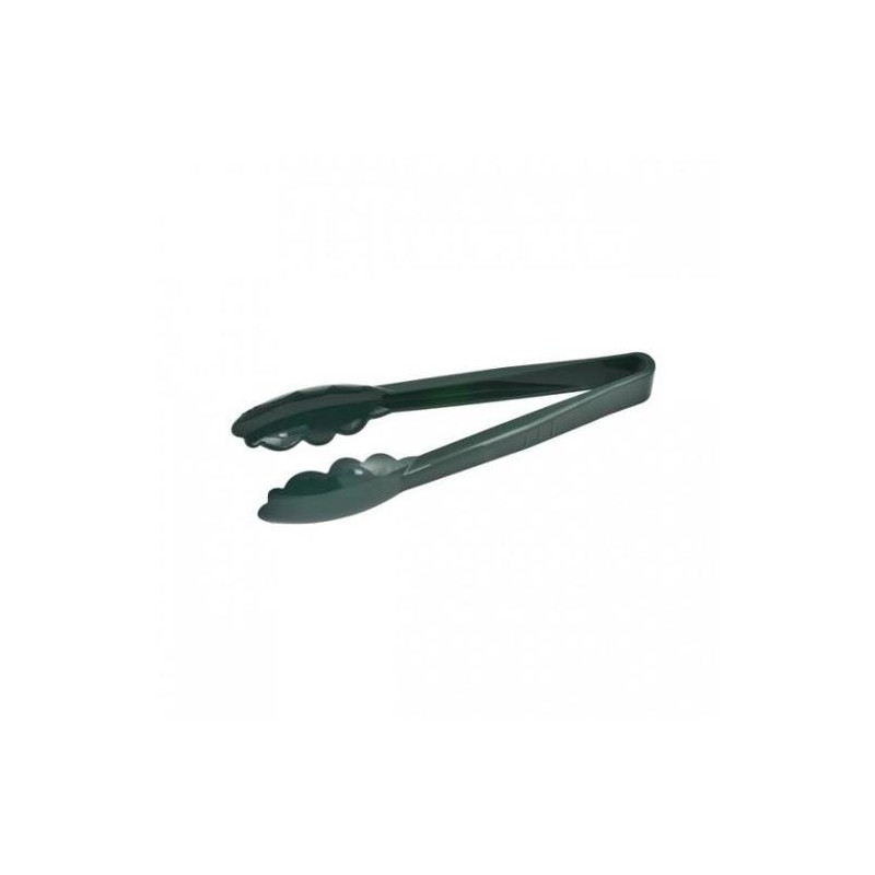 POLYCARBONATE PLASTIC TONGS GREEN 230MM
