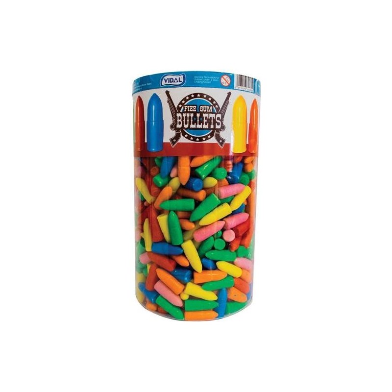 CANDY FIZZY GUM BULLETS 1.89KG