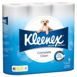 COMPLETE CLEAN WHITE TOILET ROLL 9PK