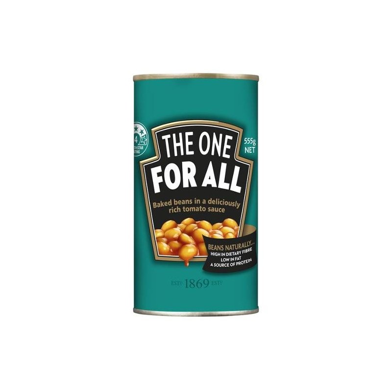 BAKED BEANS IN TOMATO SAUCE 555GM
