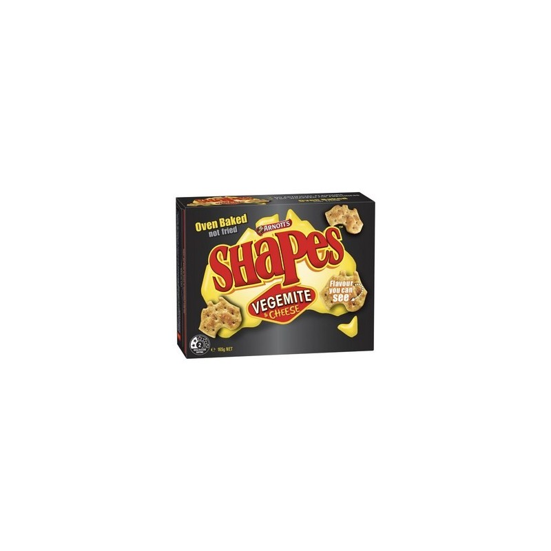 SHAPES VEGEMITE AND CHEESE 165GM