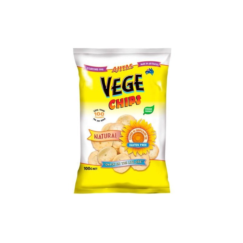 VEGETABLE CHIPS NATURAL 100GM