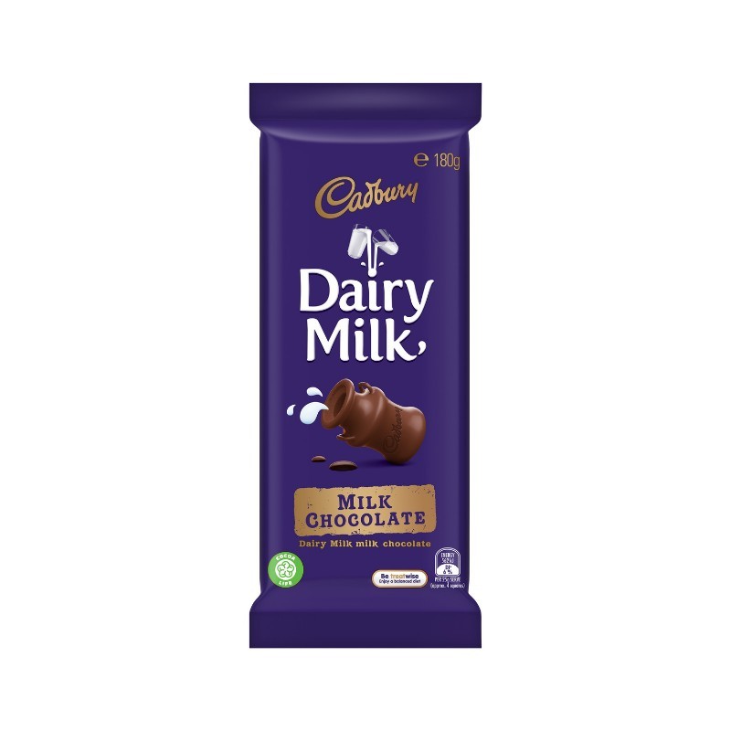 DAIRY MILK CHOCOLATE BLOCK 180GM
