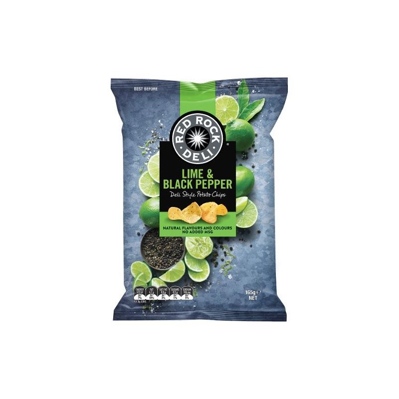 LIME AND PEPPER CHIPS 165GM