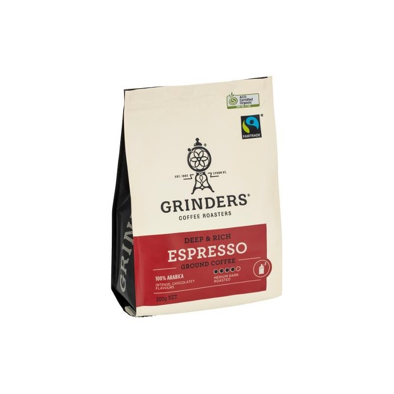 RICH ESPRESSO GROUND COFFEE ORGANIC 200GM
