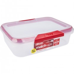 OBLONG CONTAINER WITH CLIP LIDS 4L