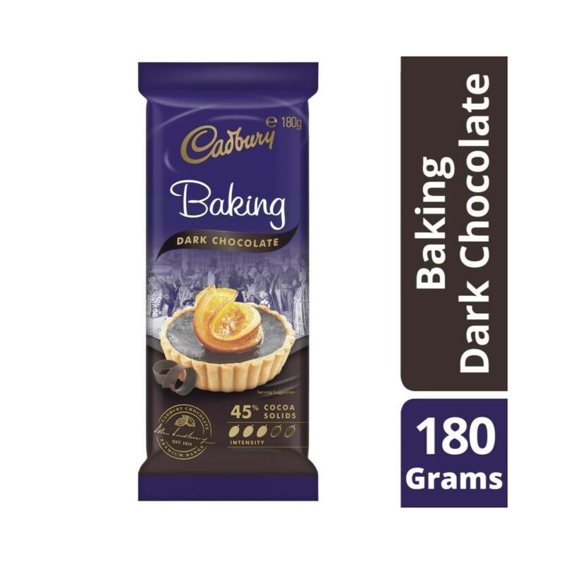 DARK BAKING CHOCOLATE  45%COCOA 180GM