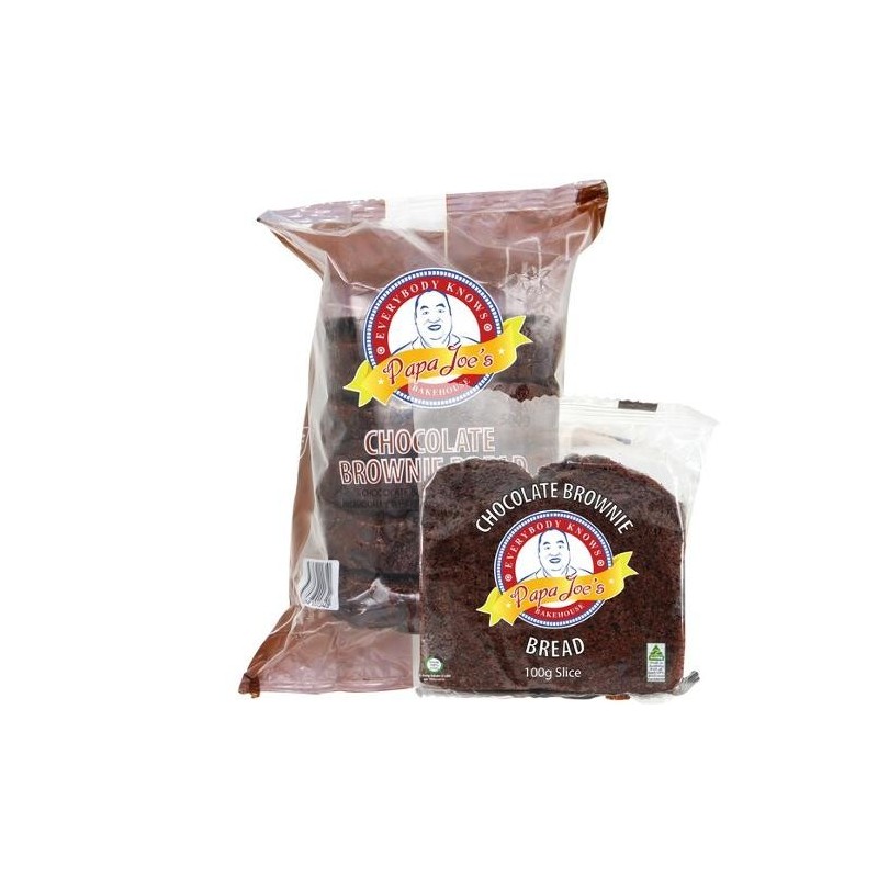 INDIVIDUALLY WRAPPED CHOCOLATE BROWNIE BREAD SLICED 5PK 500GM