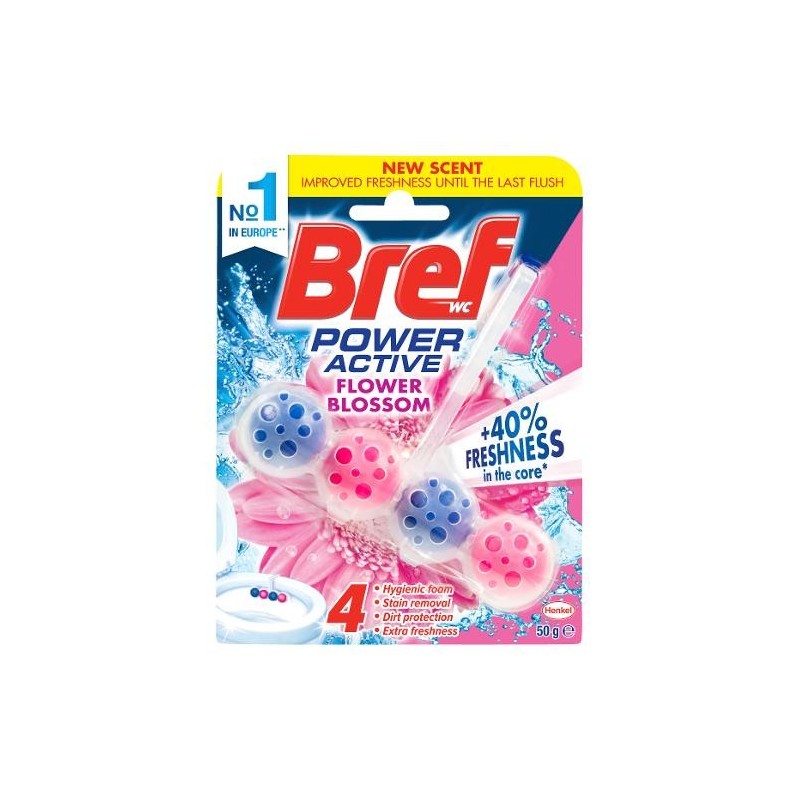TOILET CLEANER UNDER RIM POWER ACTIVE FRESH FLOWERS 50GM