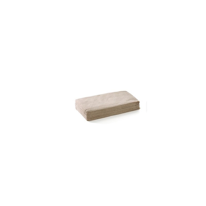 BIO NAPKINS QUILTED BROWN 2PLY 1/8 FOLD 100S